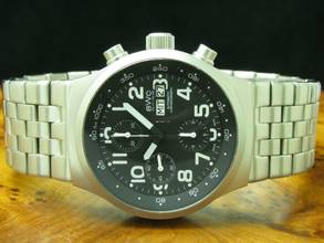 Thumbnail von BWC-Swiss Aviator Edelstahl Automatic Herrenuhr / Kaliber Eta 7750 / Ref 20012 </h1>