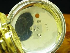 Thumbnail von Manners London 925 Silber Open Face Spindeltaschenuhr Um 1820 Schlüsselaufzug </h1>