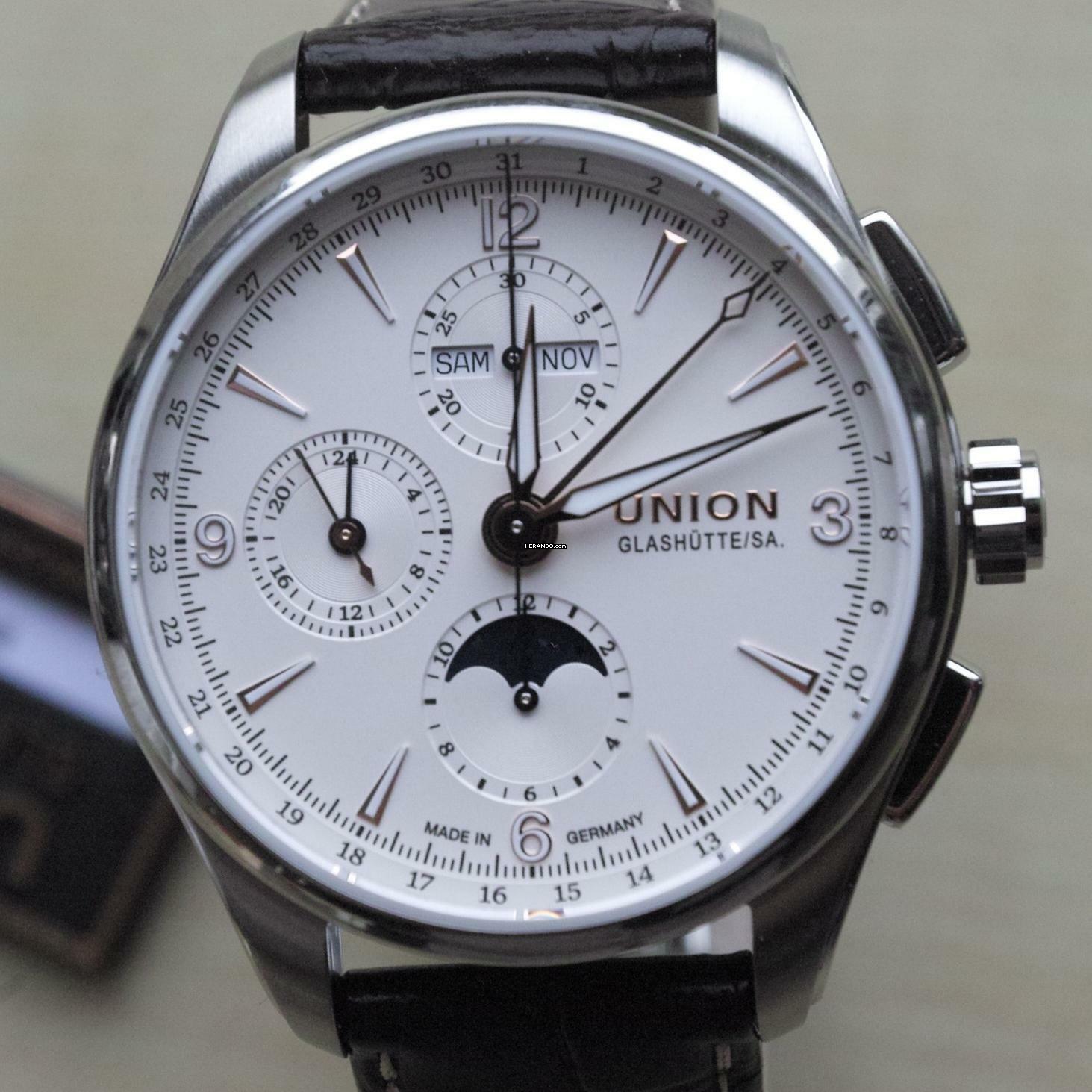  Union Glashütte Belisar Chronograph new BELISAR CHRONOGRAPH MOON PHASE Full Set 