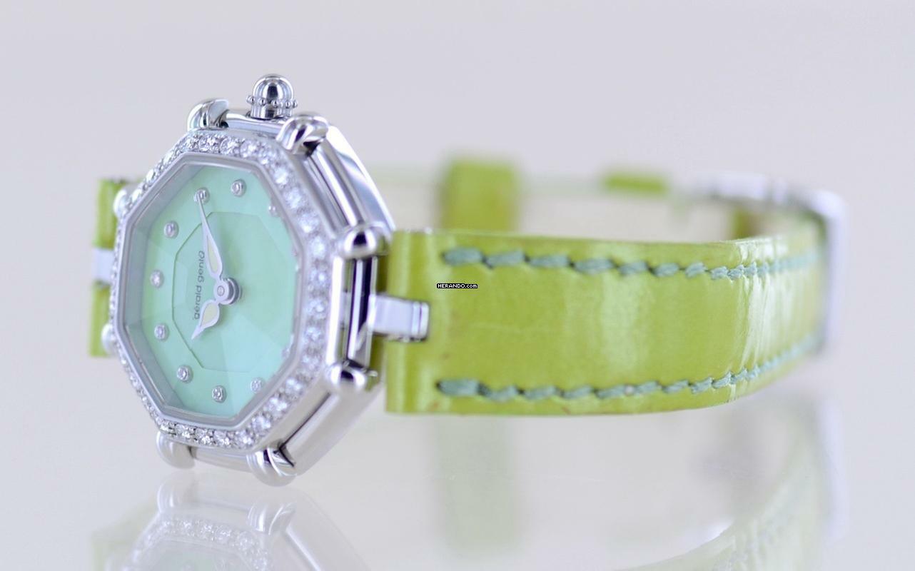 Thumbnail von Gérald Genta Success green Diamond MOP Dial Luxusuhr super rar </h1>