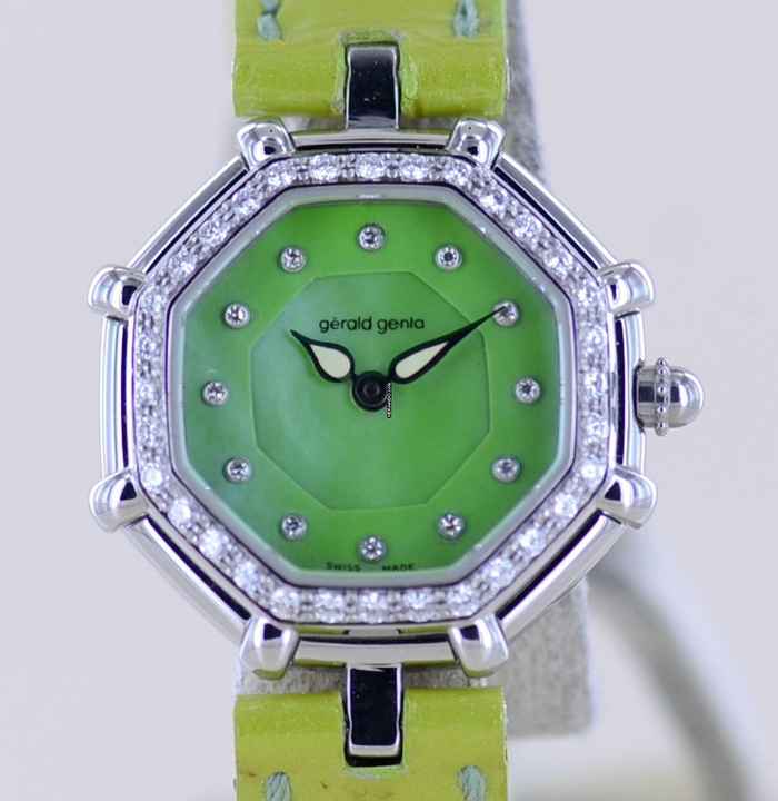  Gérald Genta Success green Diamond MOP Dial Luxusuhr super rar </h1> 