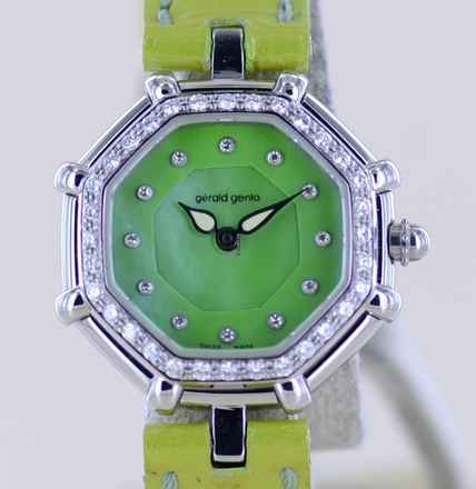  Gérald Genta Success green Diamond MOP Dial Luxusuhr super rar </h1> 