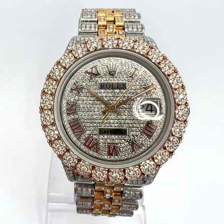  Rolex Datejust Oyster Perpetual DATEJUST Automatic 36mm 2 Tone Full Diamond Watch </h1> 