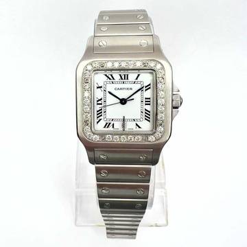  Cartier Santos Galbée 29mm Quartz Steel 0.85TCW Diamond Watch </h1> 