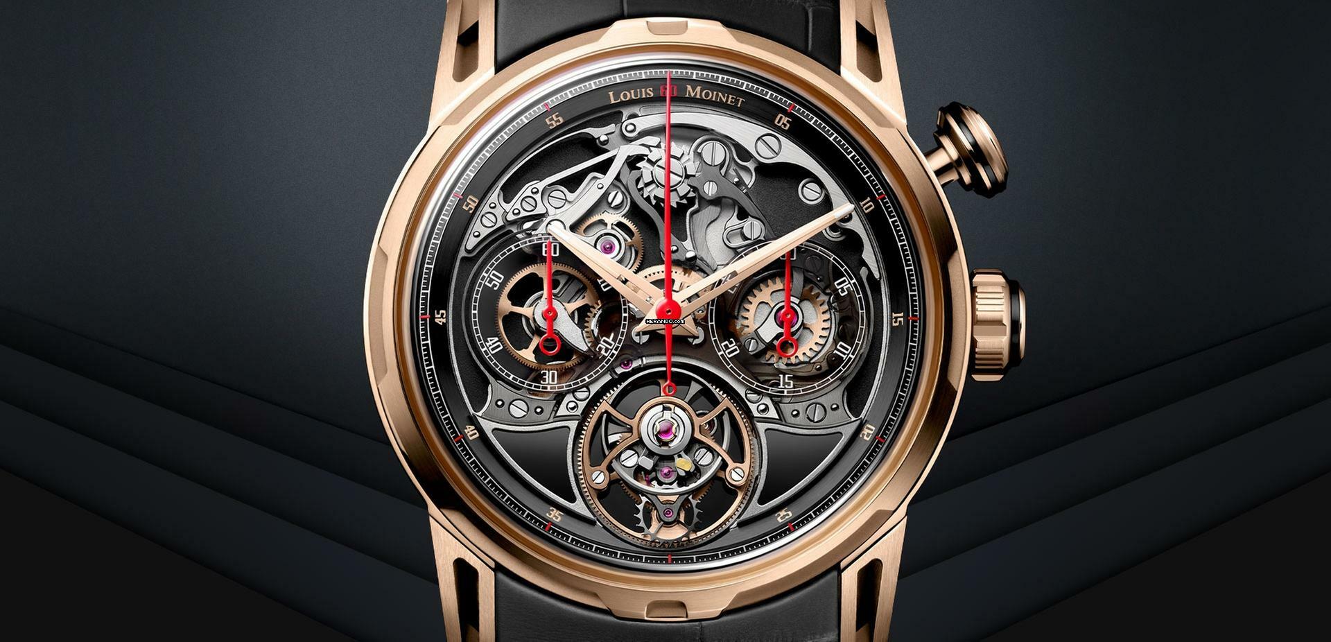 Thumbnail von Louis Moinet Impulsion Tourbillon Chronograph Onyx optional blue Aventurine