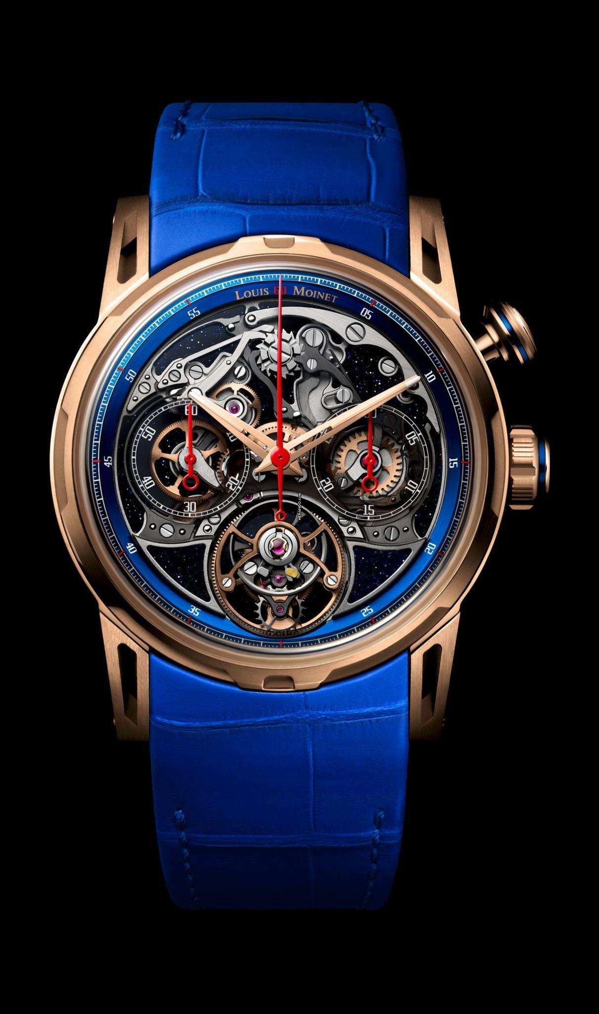 Thumbnail von Louis Moinet Impulsion Tourbillon Chronograph Onyx optional blue Aventurine