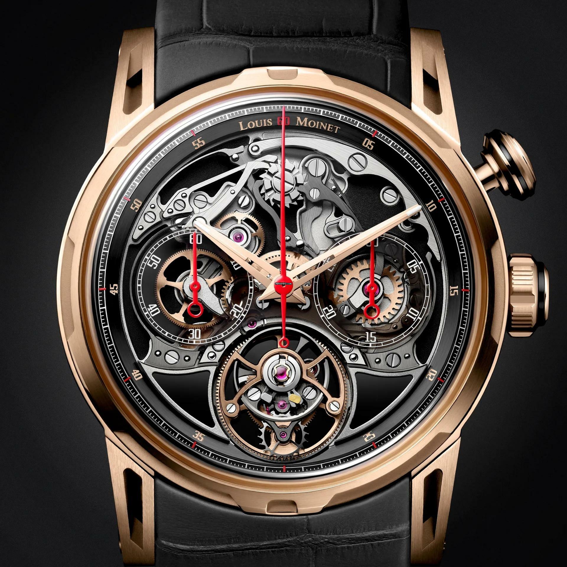 Thumbnail von Louis Moinet Impulsion Tourbillon Chronograph Onyx optional blue Aventurine