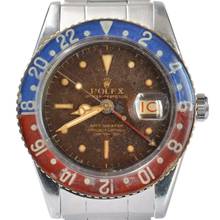 Thumbnail von Rolex GMT-Master 6542 OCC “Pussy Galore” gilt brown radium Bakelite bezel 1957’s </h1>