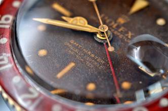 Thumbnail von Rolex GMT-Master 6542 OCC “Pussy Galore” gilt brown radium Bakelite bezel 1957’s </h1>