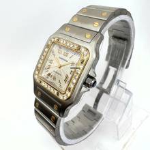 Thumbnail von Cartier Santos Galbée 29mm Automatic 2 Tone 0.85TCW DIAMOND Watch NEW Model </h1>