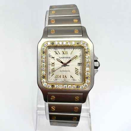  Cartier Santos Galbée 29mm Automatic 2 Tone 0.85TCW DIAMOND Watch NEW Model </h1> 