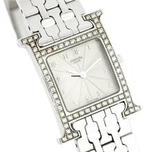 Thumbnail von Hermès Heure H 25mm Steel 0.91TCW DIAMOND Watch </h1>