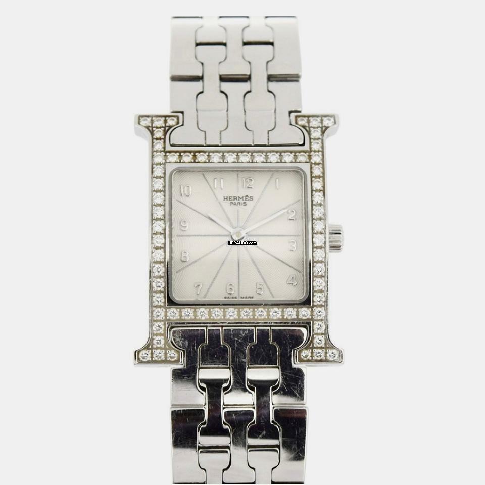Hermès Heure H 25mm Steel 0.91TCW DIAMOND Watch </h1>