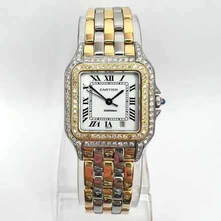  Cartier Panthère Quartz 27mm 3 Row Gold 1.25TCW DIAMOND Watch </h1> 
