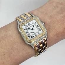 Thumbnail von Cartier Panthère Quartz 27mm 3 Row Gold 1.25TCW DIAMOND Watch </h1>