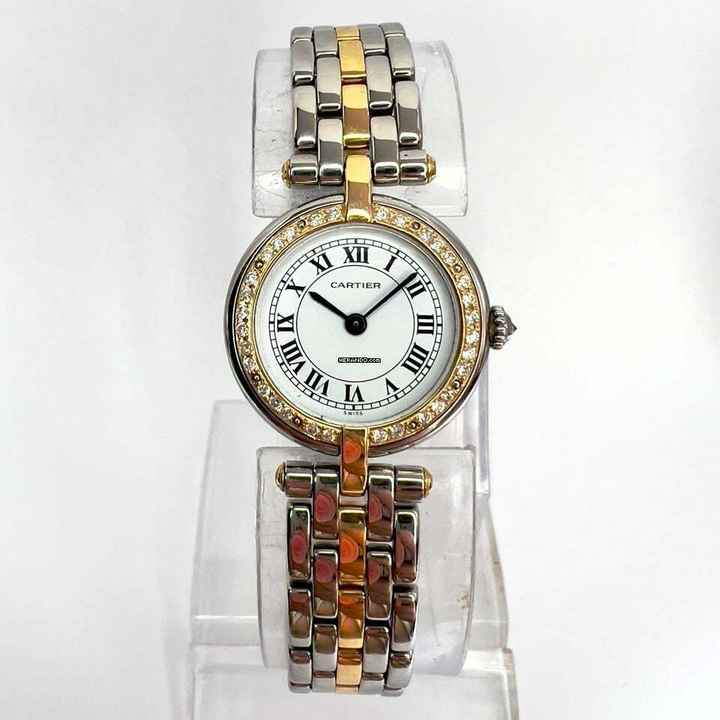  Cartier Panthère VENDOME 24mm Quartz 1 Row Gold 0.30TCW Diamond Watch </h1> 