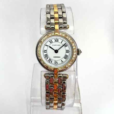  Cartier Panthère VENDOME 24mm Quartz 1 Row Gold 0.30TCW Diamond Watch </h1> 