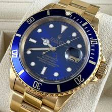 Thumbnail von Rolex Submariner Date Ref.16618 green caseback sticker LC Eu 1992 TOP purple dial </h1>