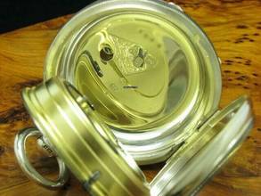 Thumbnail von Alfred Russel & Co. 925 Silber Open Face Taschenuhr Schlüsselaufzug </h1>