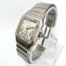 Thumbnail von Cartier Santos Galbée 29mm Automatic Steel 0.85TCW Diamond Watch </h1>