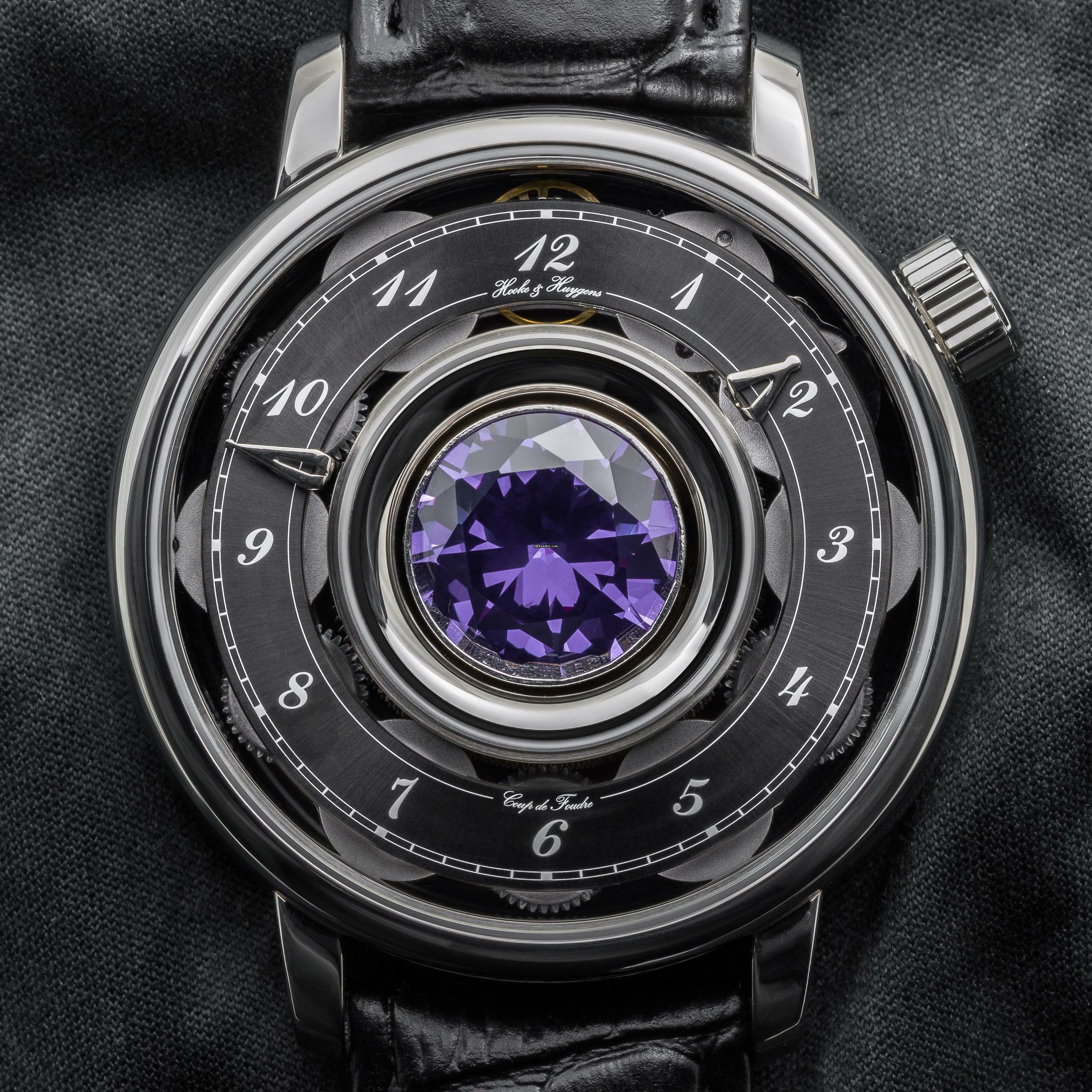 Hooke & Huygens Gems & Sculptures Manufakturkaliber 8 Federhäuser Weissgold Saphir