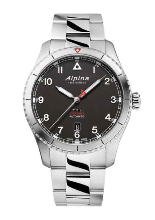 Alpina Startimer Pilot Automatic Edelstahlgehäuse Durchmesser 41 mm AL-525BW4S26B Full Set 
