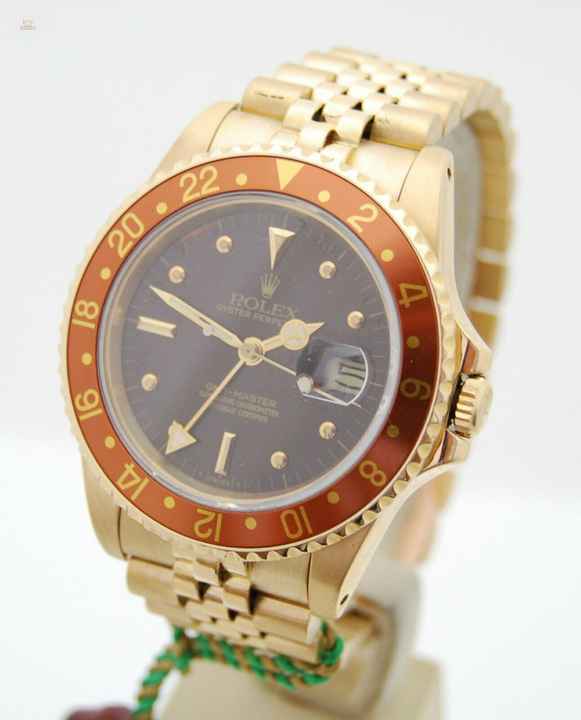 Rolex GMT-Master Nippel Choco Dial Box & Papiere LC100 aus 1989