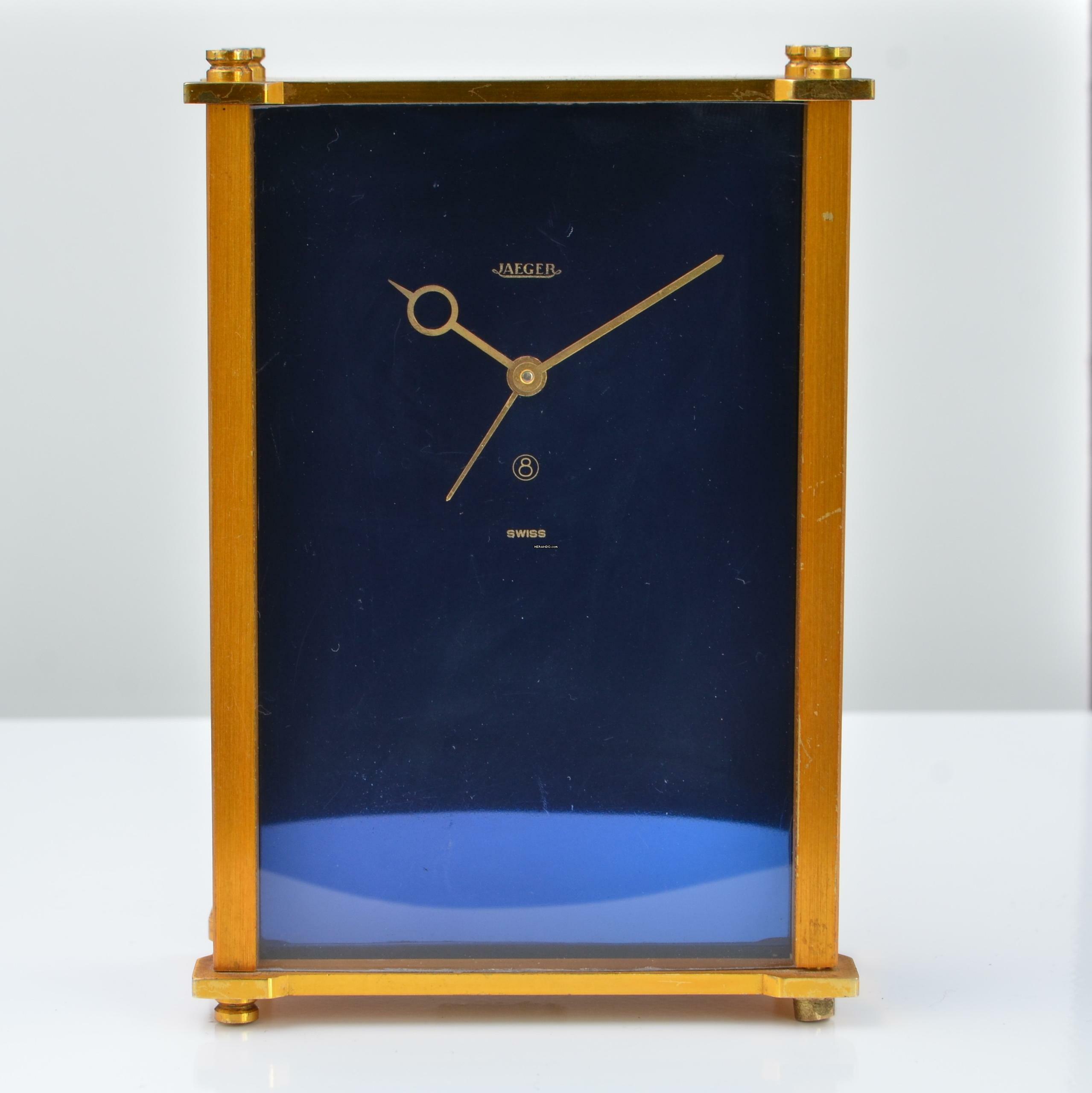 Thumbnail von JAEGER Table musical Art Deco alarm clock with power reserve 8 days 1960’s