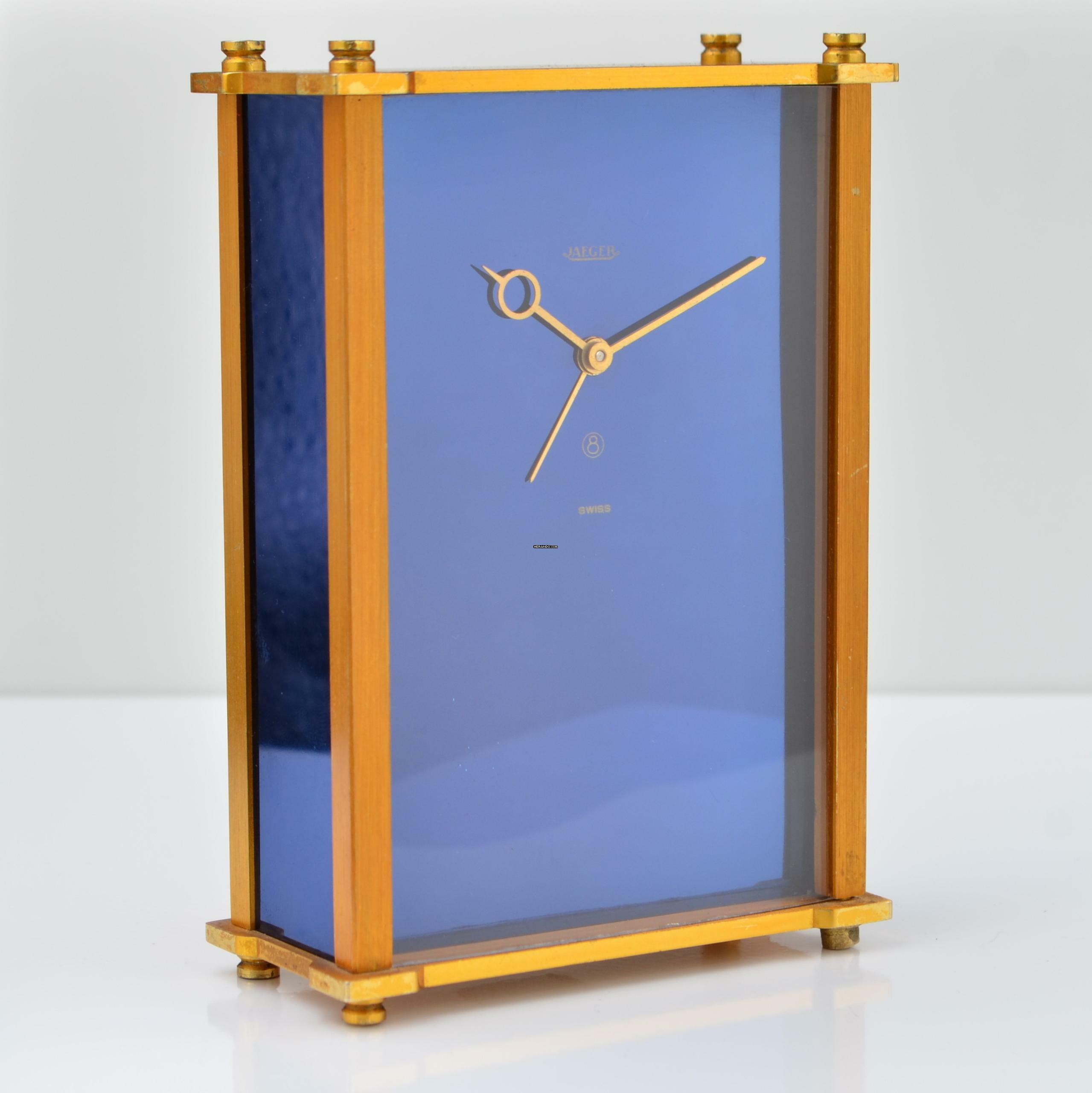 Thumbnail von JAEGER Table musical Art Deco alarm clock with power reserve 8 days 1960’s