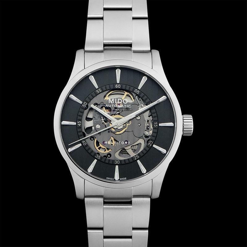 Thumbnail von Mido Multifort M038.436.11.061.00 - Multifort Automatic Grey Dial Stainless Steel Men's Watch </h1>