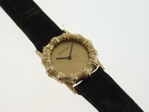 Thumbnail von Jaeger-LeCoultre Classic 18 Karat Gelbgold Bamboo Damenuhr Handaufzug Vintage NOS 27 x 39 mm Kaliber P838