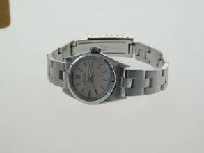 Thumbnail von Rolex Oyster Perpetual 26 Lady Oyster Perpetual mit Saphirglas 25 mm silber farbendes Blatt mit Oysterband v 1995 </h1>