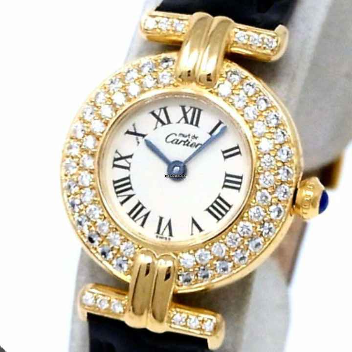  Cartier Colisee GP Silver ~1TCW Diamond Watch </h1> 
