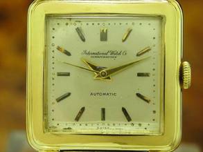 Thumbnail von IWC Carre 18kt 750 Gold Automatic Herrenuhr Von Ca. 1952 / Kaliber C.852 </h1>
