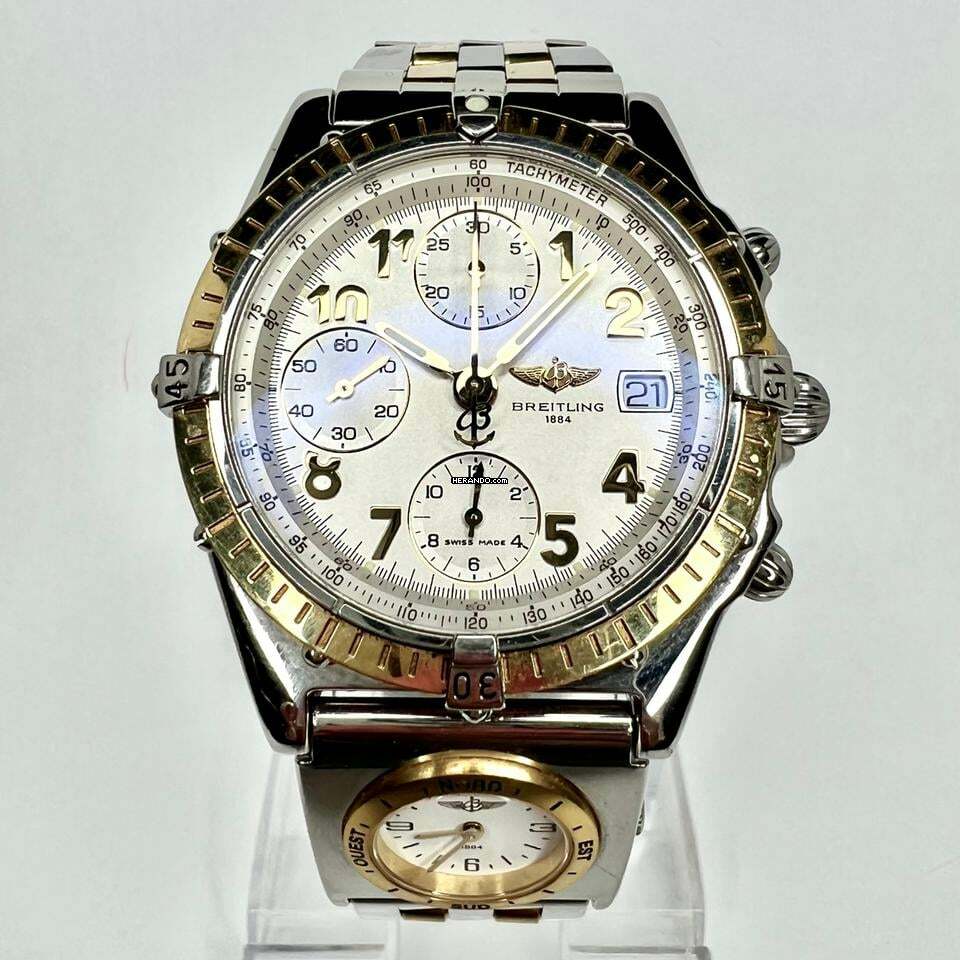  Breitling Chronomat UTC 40mm Automatic 2 Tone Watch </h1> 