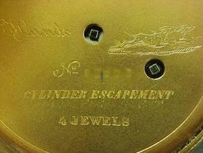 Thumbnail von Monnier Gold Mantel Open Face Taschenuhr Schlüsselaufzug / Durchmesser 49,5 Mm </h1>