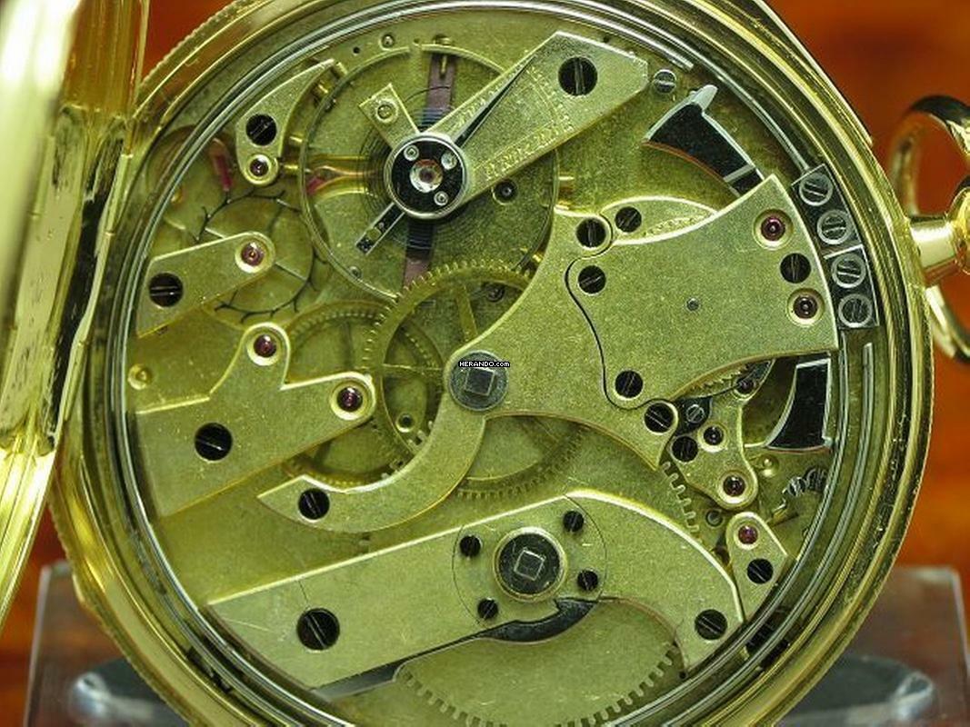 Thumbnail von Humbert-ramuz & Cie 18kt 750 Gold Open Face Taschenuhr Viertel-repetition </h1>