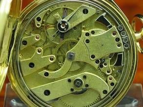 Thumbnail von Humbert-ramuz & Cie 18kt 750 Gold Open Face Taschenuhr Viertel-repetition </h1>