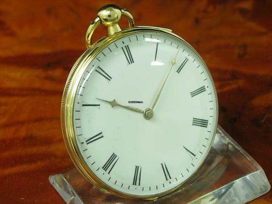 Thumbnail von Humbert-ramuz & Cie 18kt 750 Gold Open Face Taschenuhr Viertel-repetition </h1>