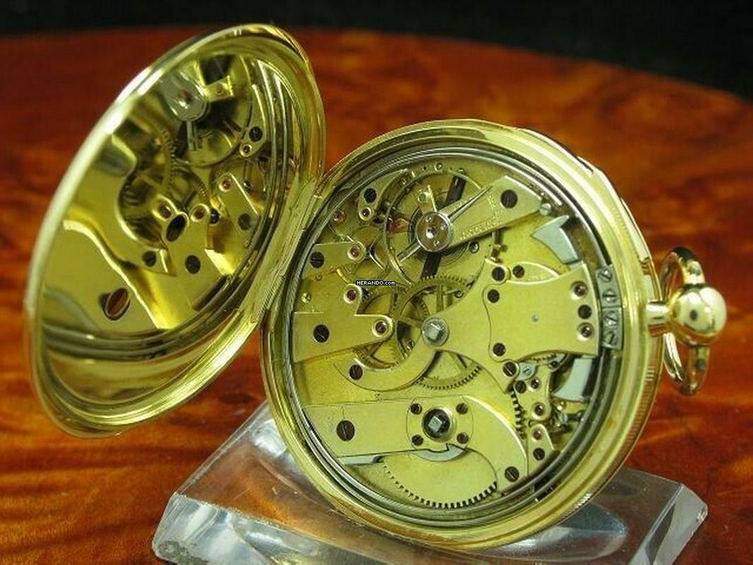 Thumbnail von Humbert-ramuz & Cie 18kt 750 Gold Open Face Taschenuhr Viertel-repetition </h1>