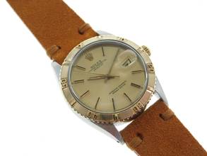 Thumbnail von Rolex Datejust Turn-O-Graph Stahl Gold Dial Kaliber 1570 selten v 1976 </h1>