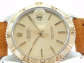 Thumbnail von Rolex Datejust Turn-O-Graph Stahl Gold Dial Kaliber 1570 selten v 1976 </h1>