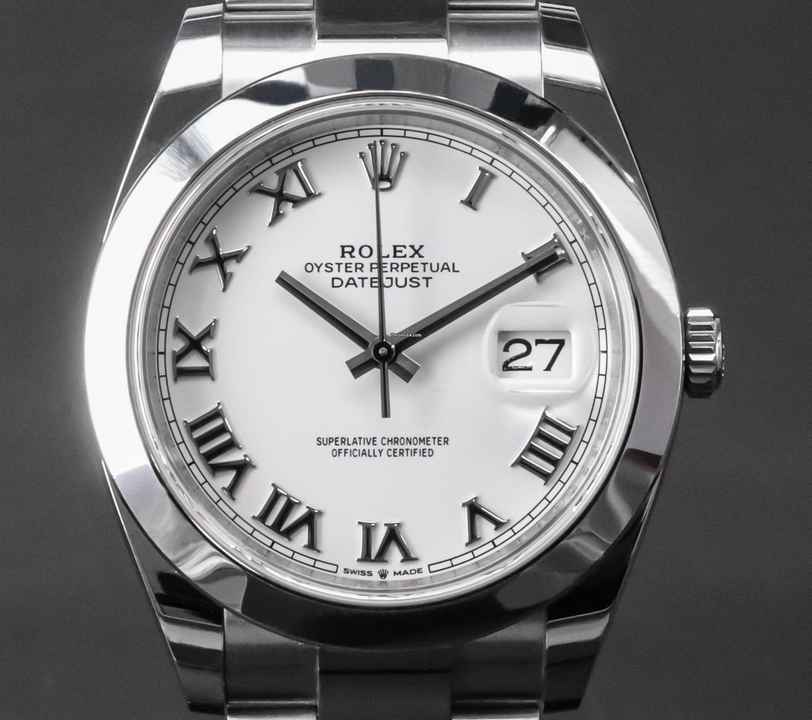  Rolex Datejust 41 White Roman Dial LC 100 