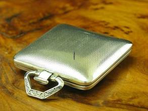 Thumbnail von Talis 925 Sterling Silber Handaufzug Klapptaschenuhr / Reiseuhr </h1>