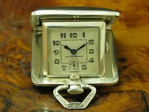 Thumbnail von Talis 925 Sterling Silber Handaufzug Klapptaschenuhr / Reiseuhr </h1>
