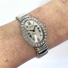 Thumbnail von Cartier Baignoire 23mm 18K White Gold 3.2TCW Diamond Watch </h1>
