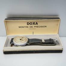 Thumbnail von Doxa Chronograph Vintage Stahl Valjoux 22-perfect with orig.Box RARE </h1>