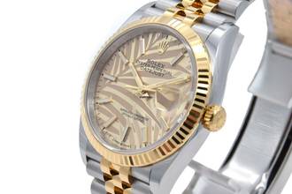 Thumbnail von Rolex Datejust 36 Palm Dial Stahl-gold Herrenuhr / Ref 126233 Fullset 2022 </h1>