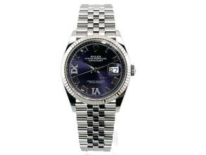 Thumbnail von Rolex Datejust 36 Oystersteel / Weißgold 126234 Purple Römisch Diamant Jubile-Band