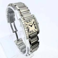 Thumbnail von Cartier Tank Française 20mm Quartz Steel 0.80TCW DIAMOND Watch </h1>